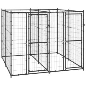 Outdoor Dog Kennel Steel 52.1 ftÂ²