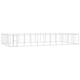 Outdoor Dog Kennel Galvanized Steel 859.6 ftÂ²