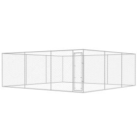 Outdoor Dog Kennel Galvanized Steel 19'x19'x6.6'