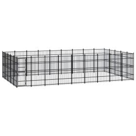 Outdoor Dog Kennel Steel 446.4 ftÂ²