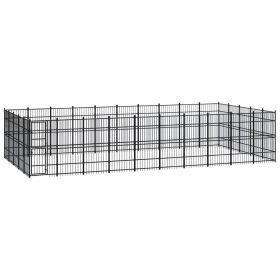 Outdoor Dog Kennel Steel 496 ftÂ²