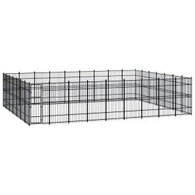 Outdoor Dog Kennel Steel 625 ftÂ²