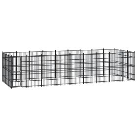 Outdoor Dog Kennel Steel 267.8 ftÂ²