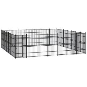 Outdoor Dog Kennel Steel 486.1 ftÂ²