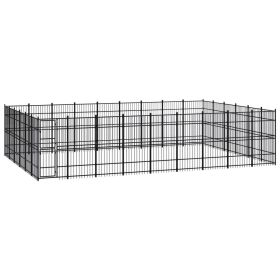 Outdoor Dog Kennel Steel 535.7 ftÂ²