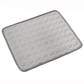 Pet Dog Cat Ice Silk Cold Nest Pad For Cooling In Summer (Option: Gray-40x30cm)