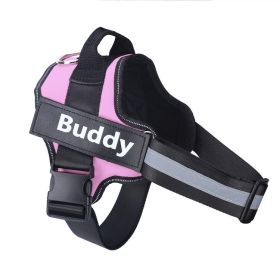 Dog Harness No Pull Reflective Breathable Adjustable Pet (Option: Pink-L)